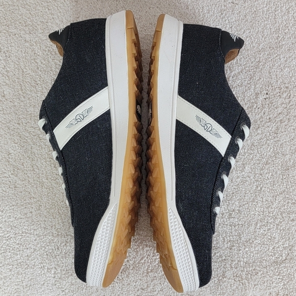 Straight Down Men's Black And White The Shaker Twill Spike-Less Golf Shoes Sz 9 - Picture 8 of 12